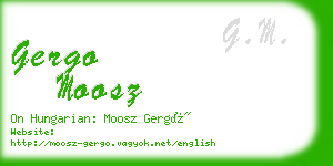 gergo moosz business card